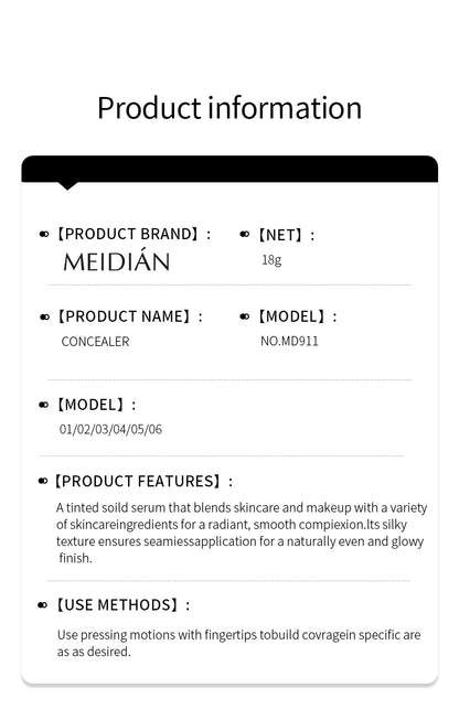 Bronze Foundation Stick Serum Boosted Skin Tint Silky Texture Moisturizing Coverage Concealer Base Even Skin Tone Makeup