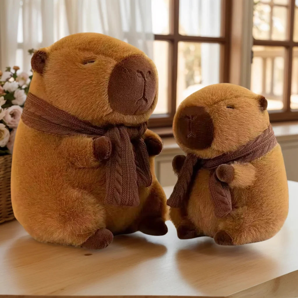 23cm Capybara Plush Simulation Capibara Anime Fluffty Toy Cute Doll Stuffed Animals Soft Doll Plush Christmas Thanksgiving Gift