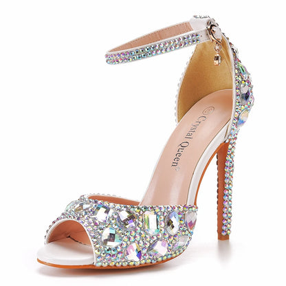 New 11cm Fish Mouth High Heel Sandals with Shallow Mouth and Large Heel Sandals Platform Strap
