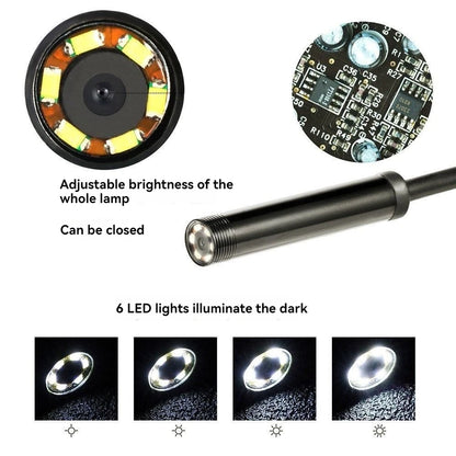 5.5/8MM TYPE-C Android Endoscope Camera IP67 Waterproof 6 LED Adjustable  Borescope Mini Camera for Pipeline Inspection