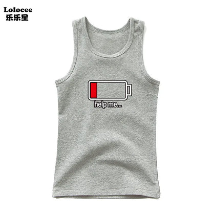 Boys Sleeveless Vest Kids Letter Print Summer 2025 Casual Tank Top Teenagers Singlet Children Camisoles Clothing