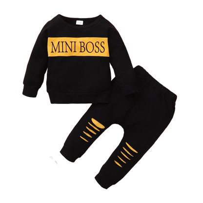 Newborn 0-2Y Baby Boy Suit 2PCSClothes Print Long Sleeve T-shirt Top + Long Pant Set Sport Casual Spring Outfit Clothing