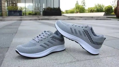 2025 Summer Unisex Mesh Casual Sneakers Outdoor Breathable Light Lace Up Casual Shoes for Men Flat Walking Training Sports Shoes