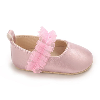 Cute Girl 0-18M Baby Shoes Pink Theme Bow Princess Shoes Spring and Autumn Soft Sole Lightweight Garden Shoes Casual Shoes