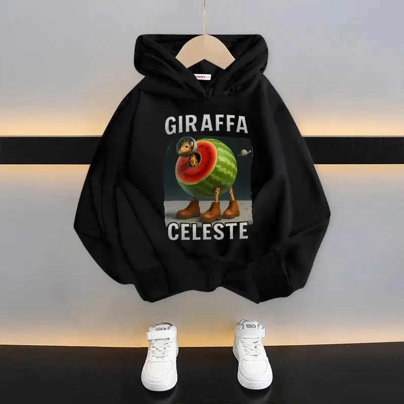 Autumn Cute Italian Brainrot Print Children's Hoodies Funny Cartoon Graphic Kids Fashion Girl Sweatshirts Casual Boy Pullover