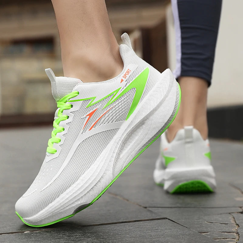 Marathon Sneakers Men Running Shoes Anti-slip Comfortable Racing Carbon Board Training Mesh Tennis Shoes Casual for Women 2026