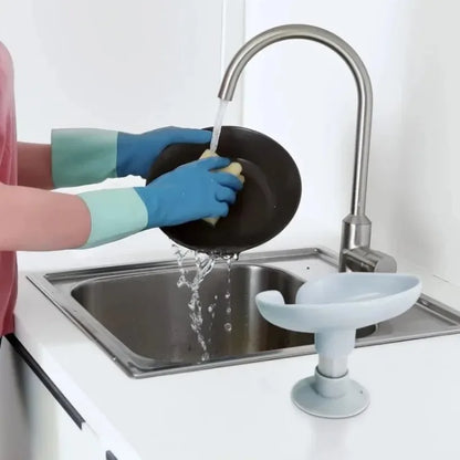 Drain Soap Holder Leaf Shape Soap Box Suction Cup Tray Drying Rack for Shower Sponge Container Kitchen Bathroom Accessories