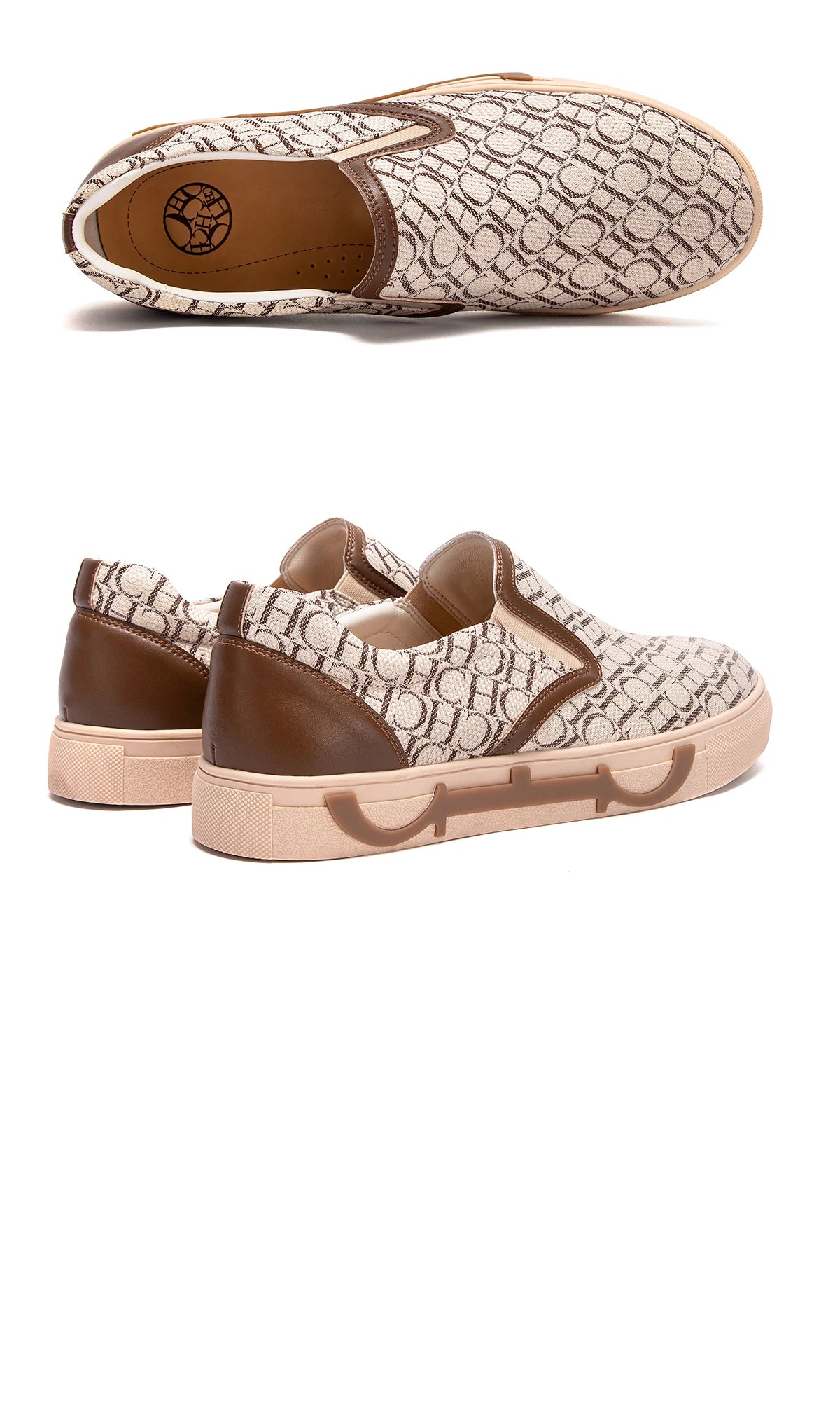 Shoes For Man Loafers Breathable cloth upperLeather elasticized adjustable mouthCH lettersLuxury brand men's shoes