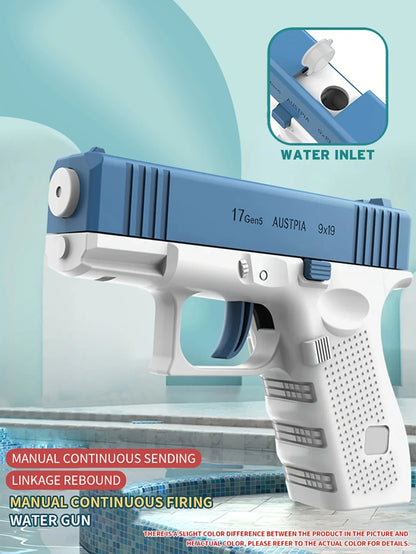 Hot selling mini handgun water gun, summer outdoor children's manual continuous firing toy water gun toy