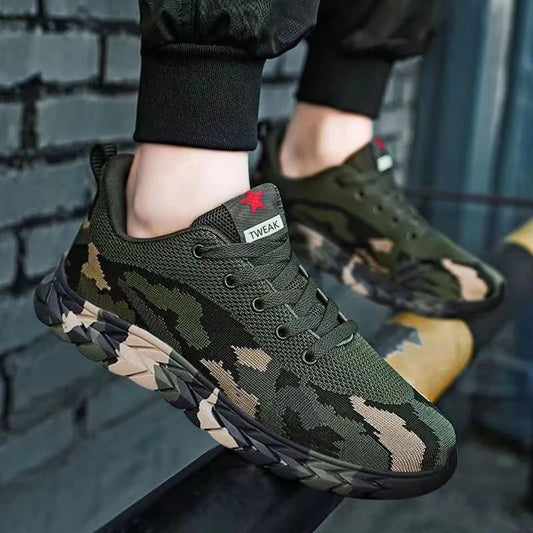 Fashion Camouflage Sports Shoes Men's Women's Non-slip Wear-resistant Breathable Outdoor Sports Lightweight Walking Shoes