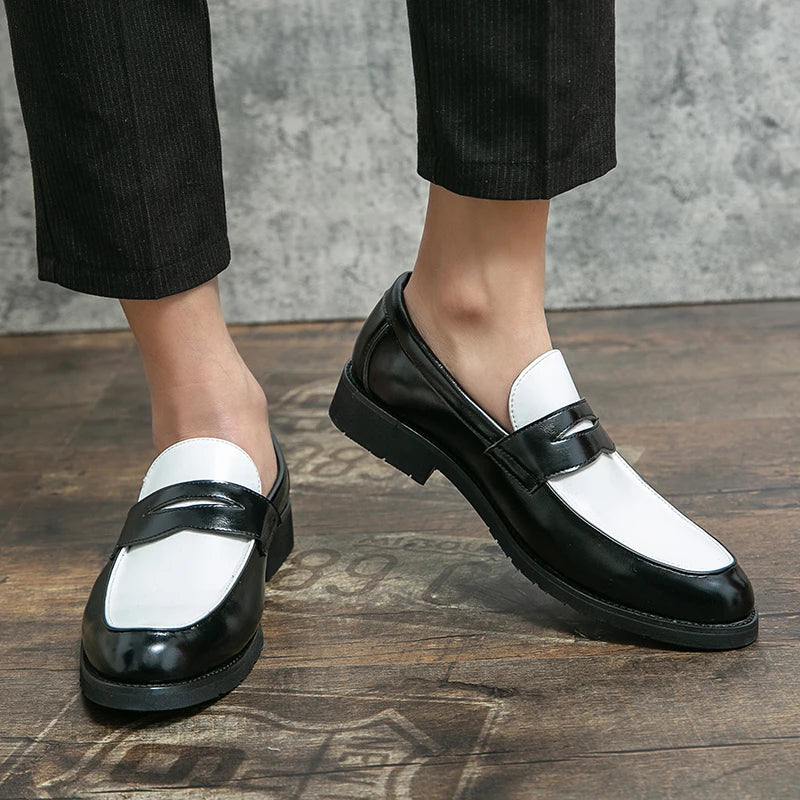 Male Luxury Business Oxford Leather Designer Mens Classic Smile Formal Dress Shoes for Men Falts Office Wedding Flats Footwear