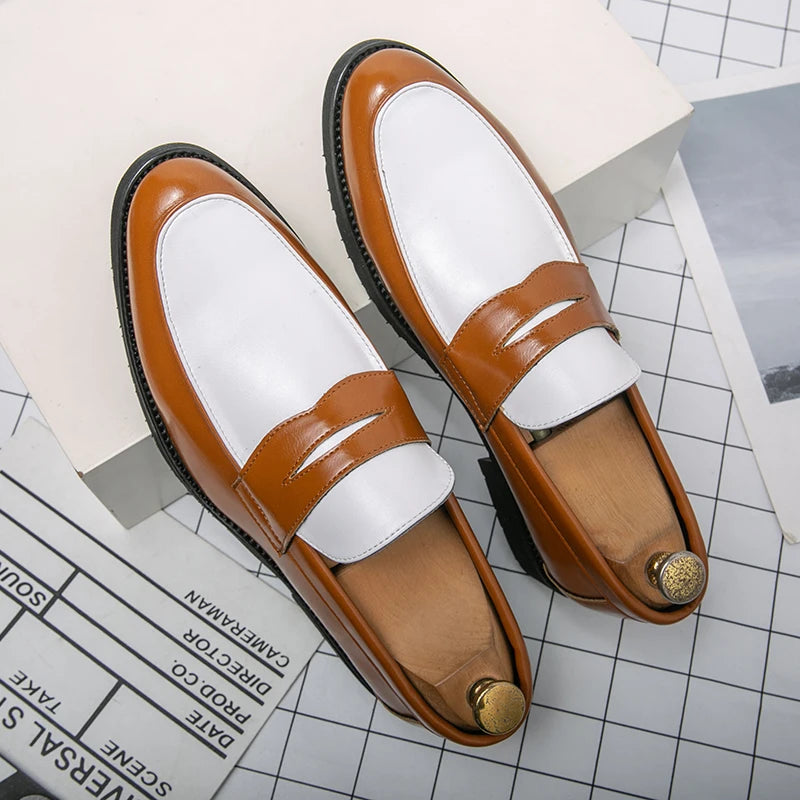 Male Luxury Business Oxford Leather Designer Mens Classic Smile Formal Dress Shoes for Men Falts Office Wedding Flats Footwear