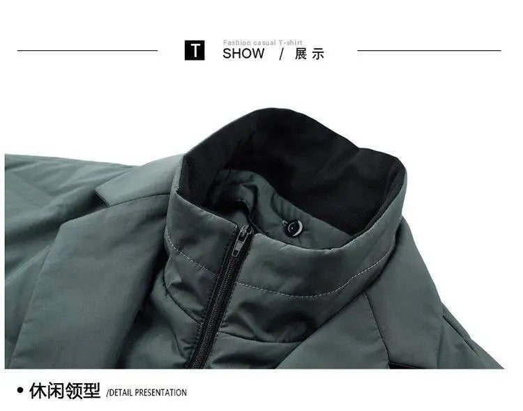 2025 High quality down jacket men winter business casual fashion handsome duck down medium long down jacket