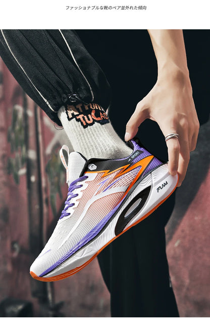 Marathon Sneakers Men Running Shoes Anti-slip Comfortable Racing Carbon Board Training Mesh Tennis Shoes Casual for Women 2026
