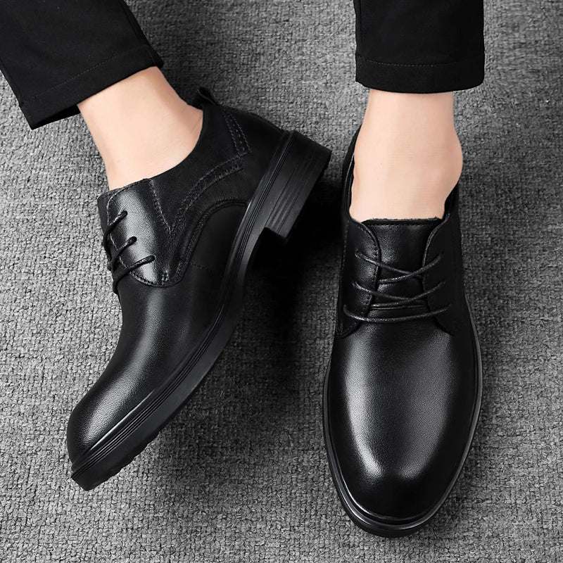 Genuine Leather Male Oxford Shoes Business Formal Wear Casual Shoes New Arrival Mens Derby Shoes Leisure Walk Gentleman Footwear