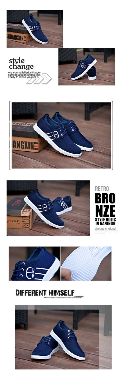 Hot Men's Brand Canvas Shoes Lightweight Sneakers Autumn Men  Breathable Vulcanized Shoe Lace Up Work Footwear Man Drive Shoe