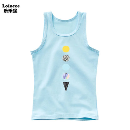 Boys Sleeveless Vest Kids Letter Print Summer 2025 Casual Tank Top Teenagers Singlet Children Camisoles Clothing