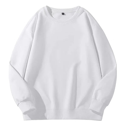 400g Heavy Weight Round Necked Sweatshirts Loose Solid Color  for Spring Autumn Men women's Casual Sports Top Pullover M-4XL