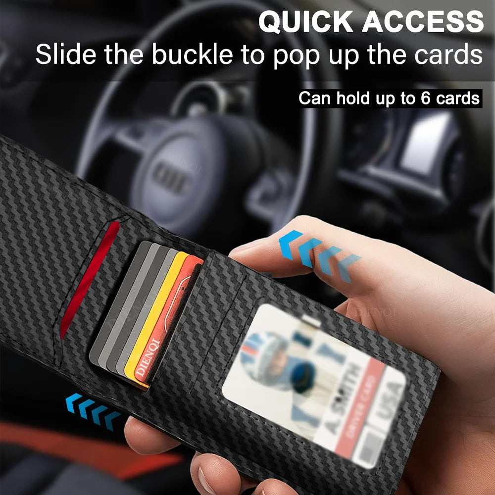 Luxury Brand Mens Wallets Money Bag RFID Bank Credit Card Holder Case Purse Carbon Fiber Leather Bifold Wallets for Men Carteras
