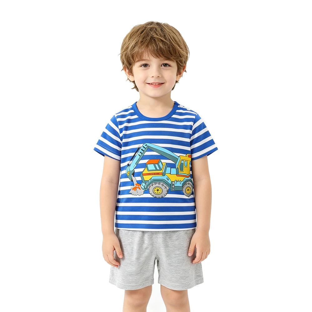 Kids Clothes Set Baby Boy/Girl T-Shirt + Shorts Summer Clothing Cotton Cartoon Casual Boys Tracksuit Children Baby Clothes Set