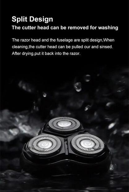 Blackstone Electrical Rotary Shaver for Men 3D Floating Blade Washable USB Rechargeable Shaving Beard Machine