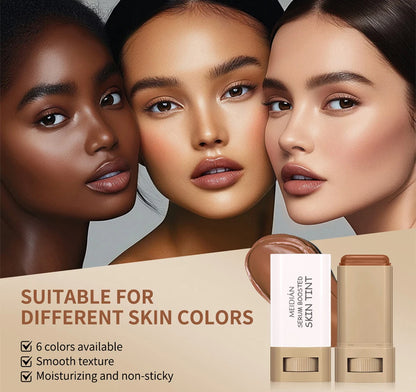 Bronze Foundation Stick Serum Boosted Skin Tint Silky Texture Moisturizing Coverage Concealer Base Even Skin Tone Makeup