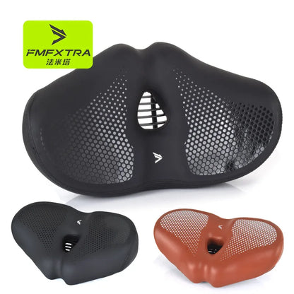 Noseless Bike Seat Cushion for Men Women Extra Padding Comfort Wide Bicycle Seat Oversized Comfortable Saddle for Peloton Bikes
