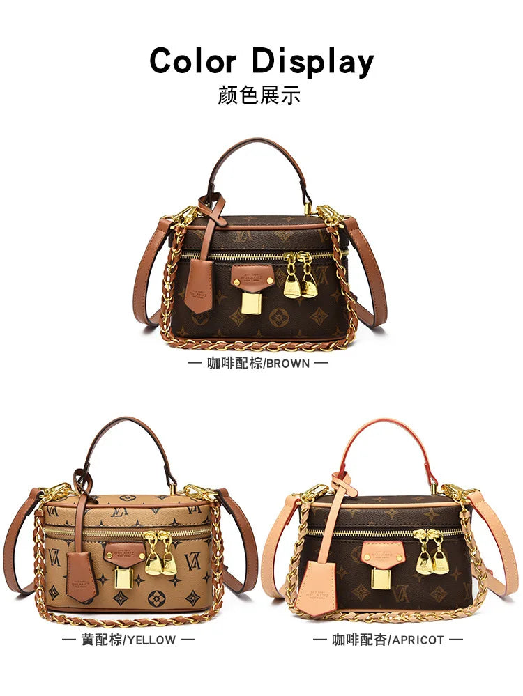 Structured Box Bucket Bag for Women Minimalist Crossbody Purse Elegant Shoulder Hand
