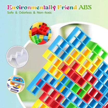 Jigsaw Building Block Toys, Fun Balance Stacking Games, Construction Board Games Russian Building Block Children's Tabletop Toys