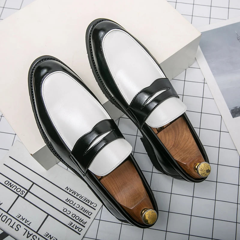 Male Luxury Business Oxford Leather Designer Mens Classic Smile Formal Dress Shoes for Men Falts Office Wedding Flats Footwear
