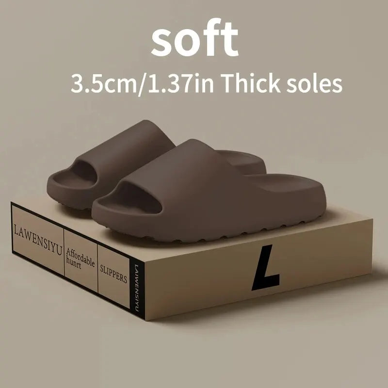 Coconut Slippers Feel like Stepping on Shit Thick-soled Sandals Summer New Non-slip Wearing Sandals（Shoebox not included）