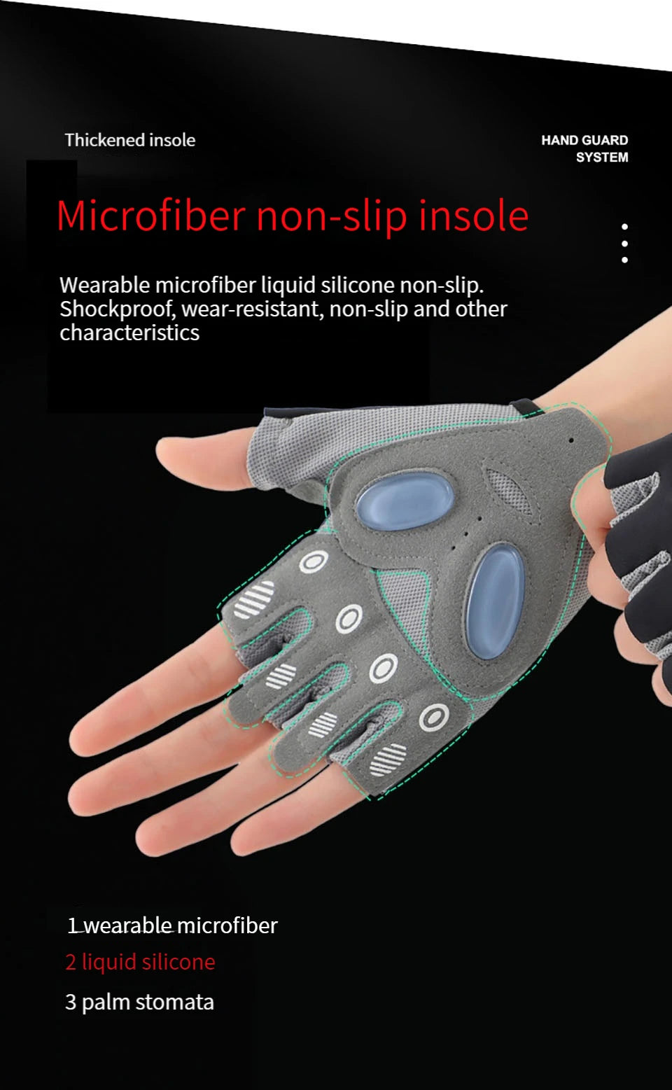 GTUBIKE 1 Pair Gym Body Building Training Fitness Gloves Sports Weight Lifting Exercise Slip-Resistant Gloves for Yoga Gloves