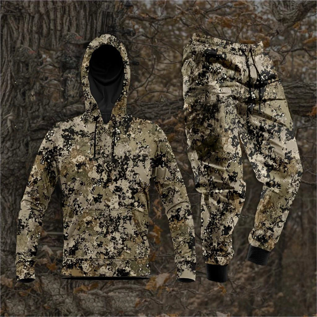 Forest Camouflage 3D Print Hoodies Pants Sets Men's Autumn Sweatshirts Sweatpants Two Piece Suits Outdoor Tracksuit Man Clothing