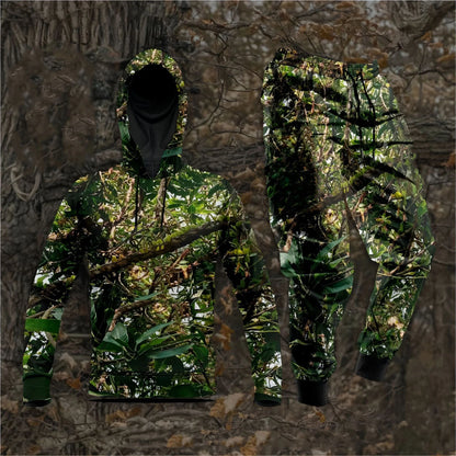 Forest Camouflage 3D Print Hoodies Pants Sets Men's Autumn Sweatshirts Sweatpants Two Piece Suits Outdoor Tracksuit Man Clothing