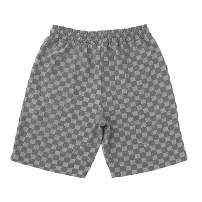 European and American Oversized Fashion Brand Men's Summer New Chessboard Plaid Loose Sports and Leisure Two-Piece Set