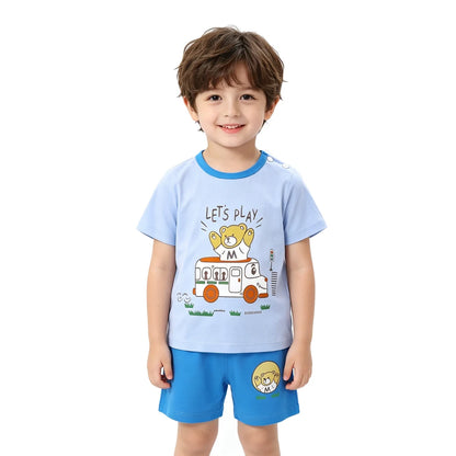 Kids Clothes Set Baby Boy/Girl T-Shirt + Shorts Summer Clothing Cotton Cartoon Casual Boys Tracksuit Children Baby Clothes Set