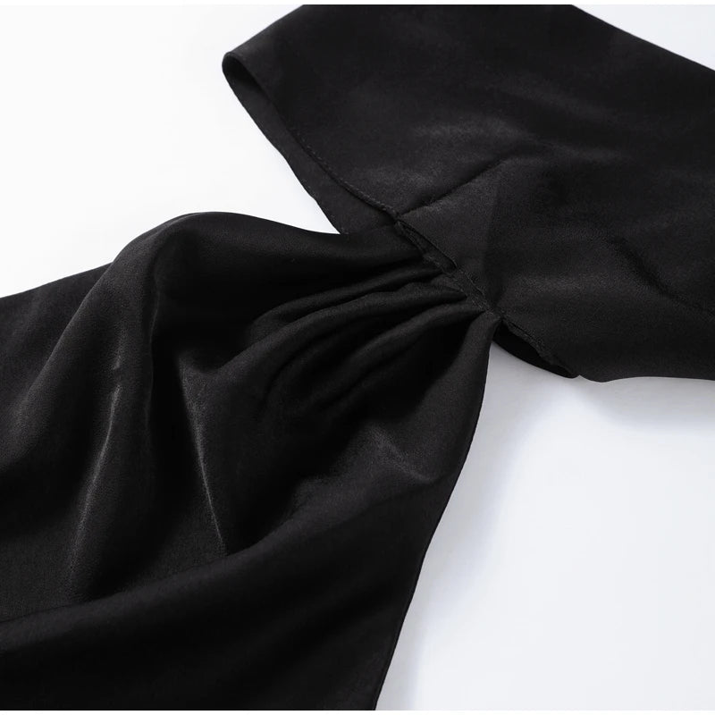 Ribbon Satin Long Party Dress Women Elegant Solid Sleeveless Female Backless Dresses 2026 Summer Autumn Lady Evening Club Gowns