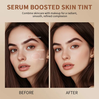 Bronze Foundation Stick Serum Boosted Skin Tint Silky Texture Moisturizing Coverage Concealer Base Even Skin Tone Makeup