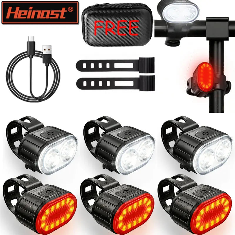 Cycling Bicycle Front Rear Light /Set Bike Defense Flashlight Stick MTB Waterproof Taillight LED Lantern Bicycle Accessories