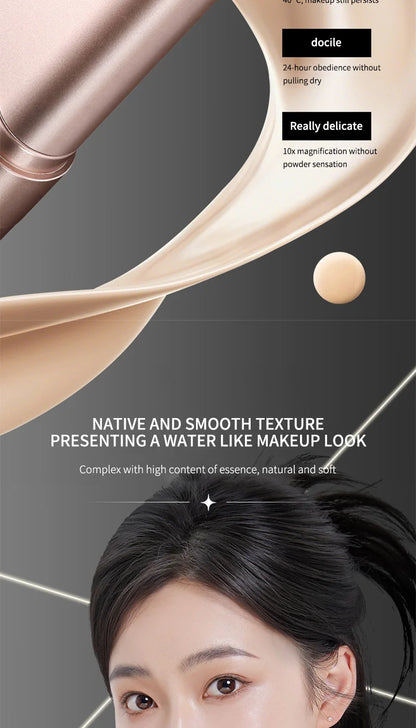 Clear and Moisturizing Foundation with a Natural Glow, Hydrating, Bling, Radiance, Thin and Lightweight Double-Ended Makeup Foundation That Can Be Rotated for Easier Application, with Its Own Brush for Waterproofing, Making I