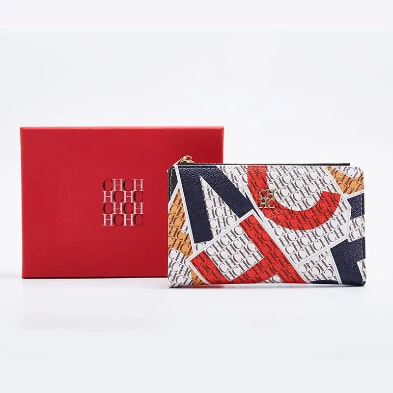 Carolina Herrera NEW Women's Cartoon Long Wallet, Classic PVC Fashion Simple Lightweight All-Match Purse