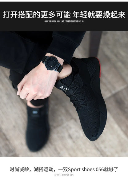 2025 New Man's Sports Shoes Korean Version Trendy work  Shoes Man Casual Running Shoes Flying Woven Breathable Summer Shoes Man