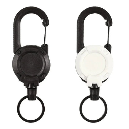 Outdoor Heavy-Duty Retractable Keychain Retractable Card Holders Extendable Key Chain Steel Wire Rope Extendable Key Lanyard
