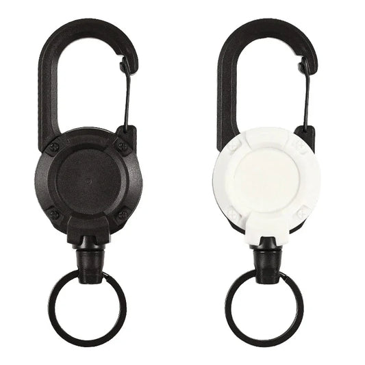 Outdoor Heavy-Duty Retractable Keychain Retractable Card Holders Extendable Key Chain Steel Wire Rope Extendable Key Lanyard