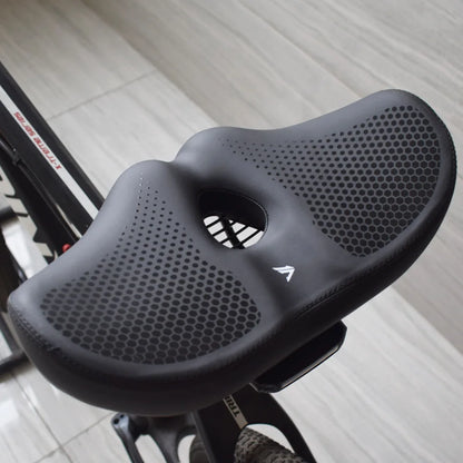 Noseless Bike Seat Cushion for Men Women Extra Padding Comfort Wide Bicycle Seat Oversized Comfortable Saddle for Peloton Bikes