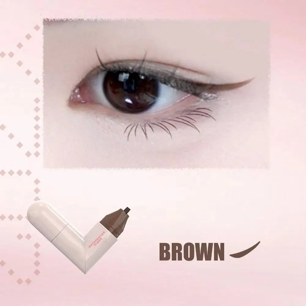 Black/Brown Winged Eye End Stamp Double-Tip Women Makeup Eye End Wing Stamp Waterproof Stencil Portable Quick Drying Cosmetics