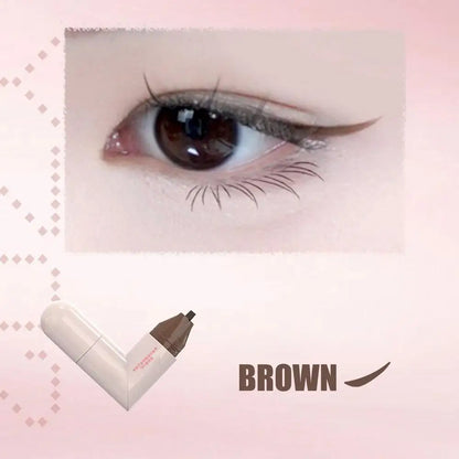 Black/Brown Winged Eye End Stamp Double-Tip Women Makeup Eye End Wing Stamp Waterproof Stencil Portable Quick Drying Cosmetics