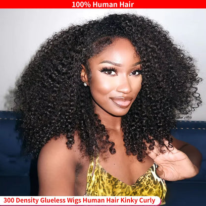 300 Density Burmese Curly Human Hair Wigs For Women 4C Afro Kinky Culry 3 IN 1 Half Wigs Human Hair Wigs 100% Human Hair On Sale