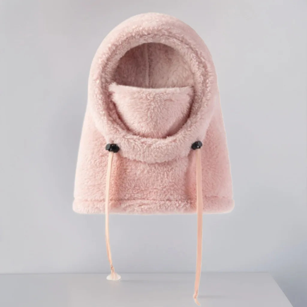 New warm children's ear and neck protection one-piece cap, thickened winter skiing and cycling face mask, windproof head cover