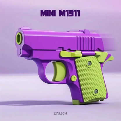New Arrival Stress Relief ABS Plastic Mini 1911 3D Printed Gravity Fidget Gun Pistol Toy Gift Promotion Toy For Boys